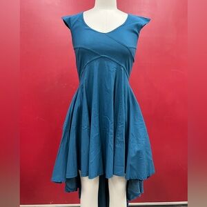 Khaleesi Teal High-Low Women's Dress